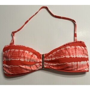 Michael kors Coral Reef bikini Top Bandeau With Removable Strap Size Xs Nwot